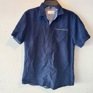 CRAFT + FLOW Navy Polka Dot Button-Down Shirt for Kids